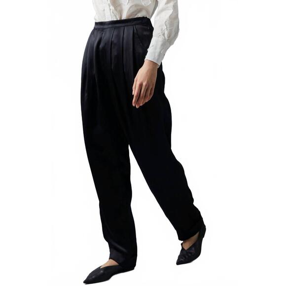 NEW HOPE FOR FLOWERS pull-on trouser pants in black